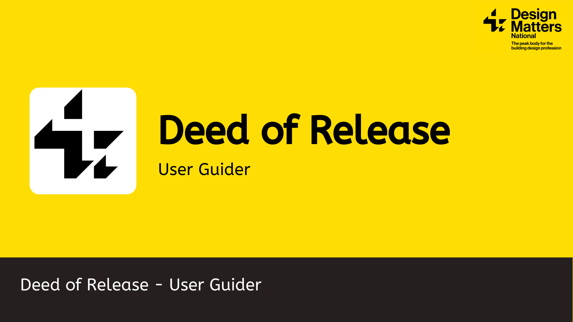 Deed of Release CAD files and User Guide